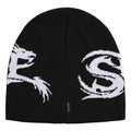 Supreme Dragon black beanie, back view