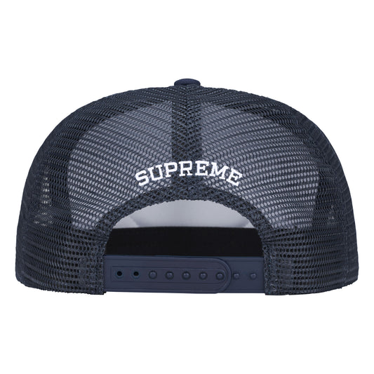 Supreme Authorized Mesh Back navy 5-panel cap, back view