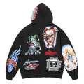 Supreme Stickers black hoodie, back view