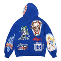 Supreme Stickers royal hoodie, back view