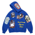 Supreme Stickers royal hoodie, side view