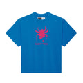Sp5der Distressed Crawler atlantic T-shirt, front view
