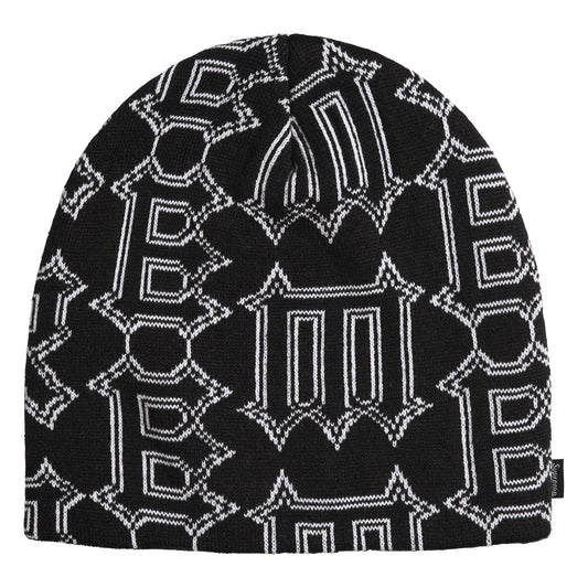 Supreme Spike black beanie, back view