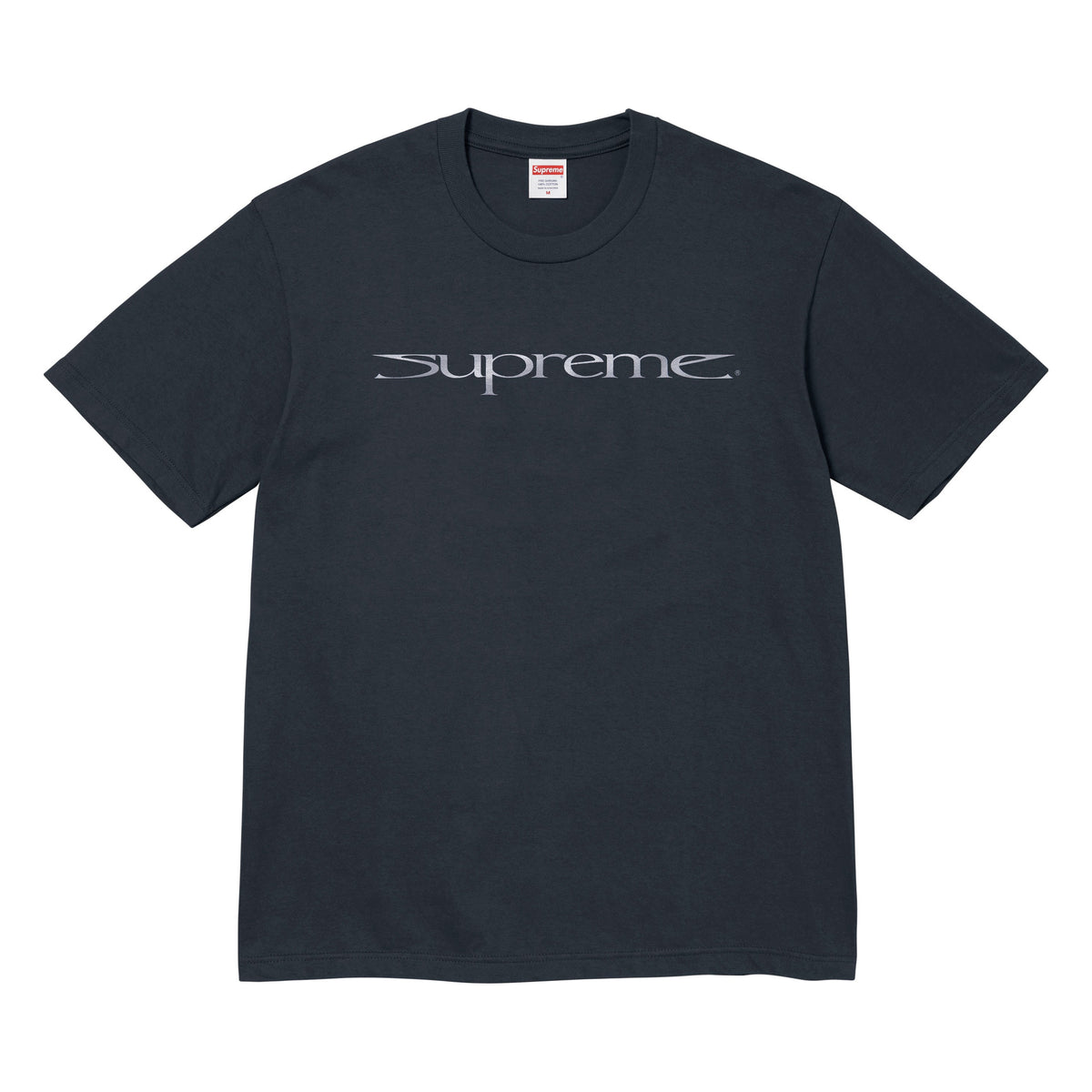 Supreme Sharp navy T-shirt, front view