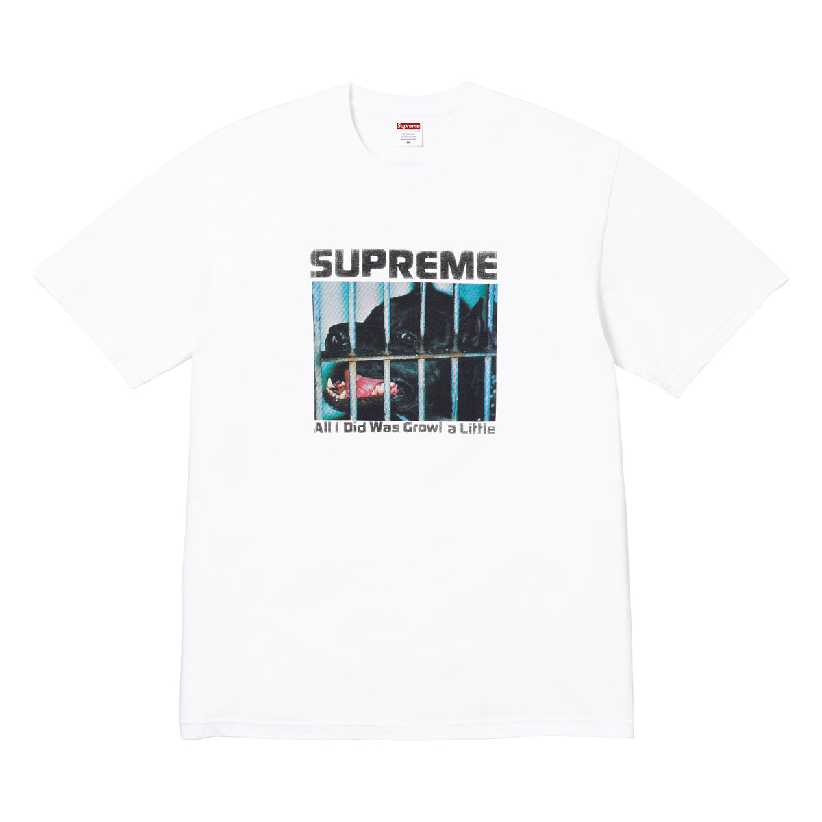 Supreme Growl white T-shirt, front view