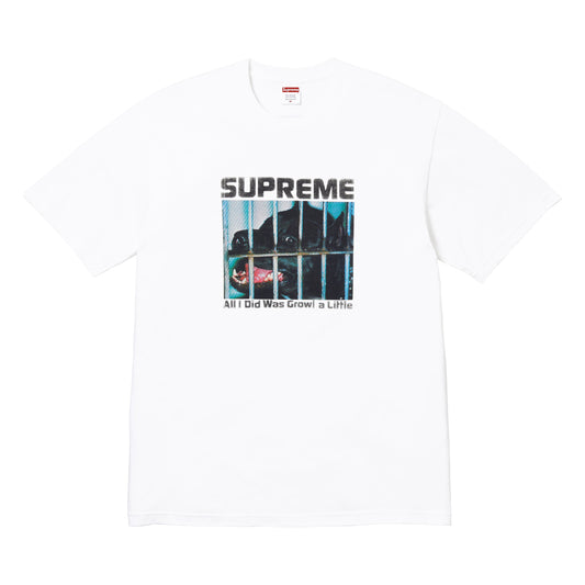Supreme Growl white T-shirt, front view