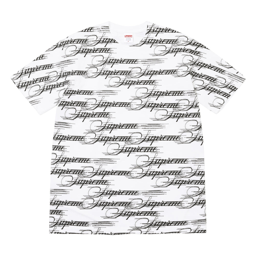 Supreme Script white T-shirt, front view
