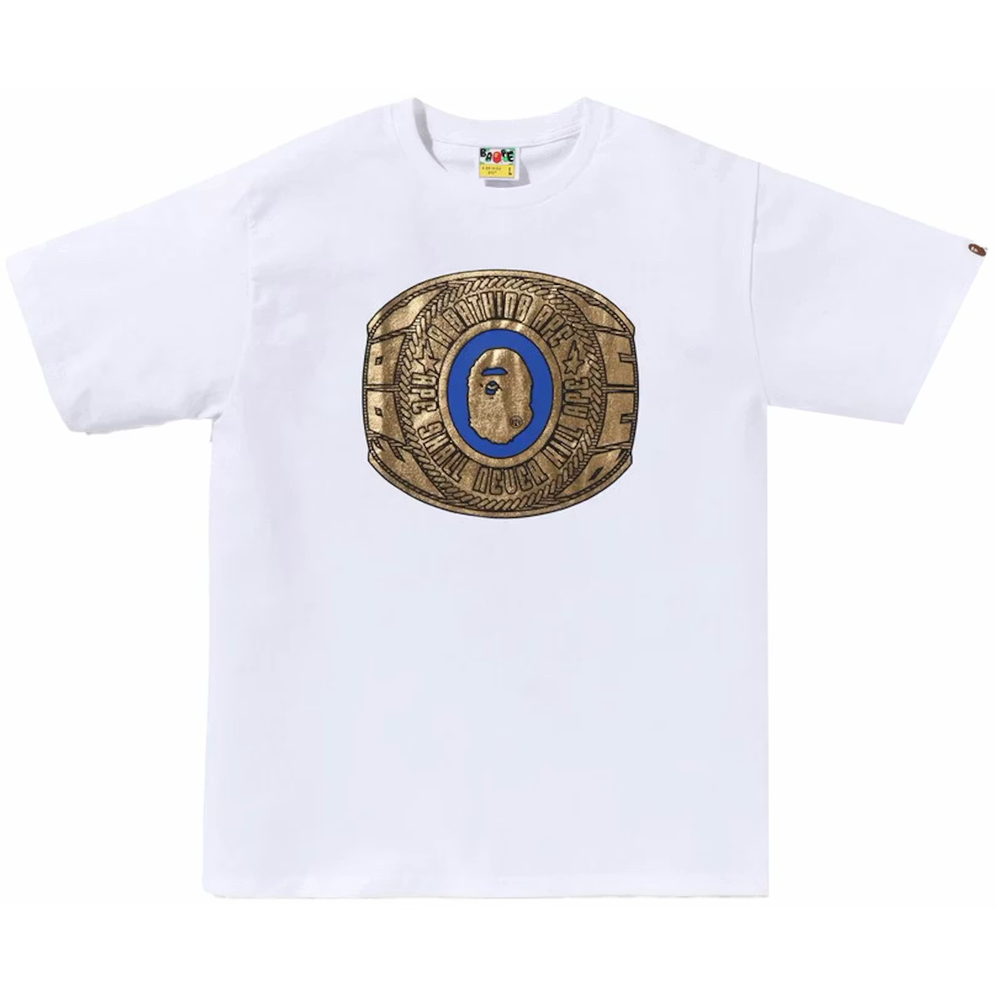 BAPE Foil College Ring White Tee