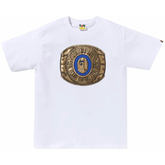 BAPE Foil College Ring White Tee