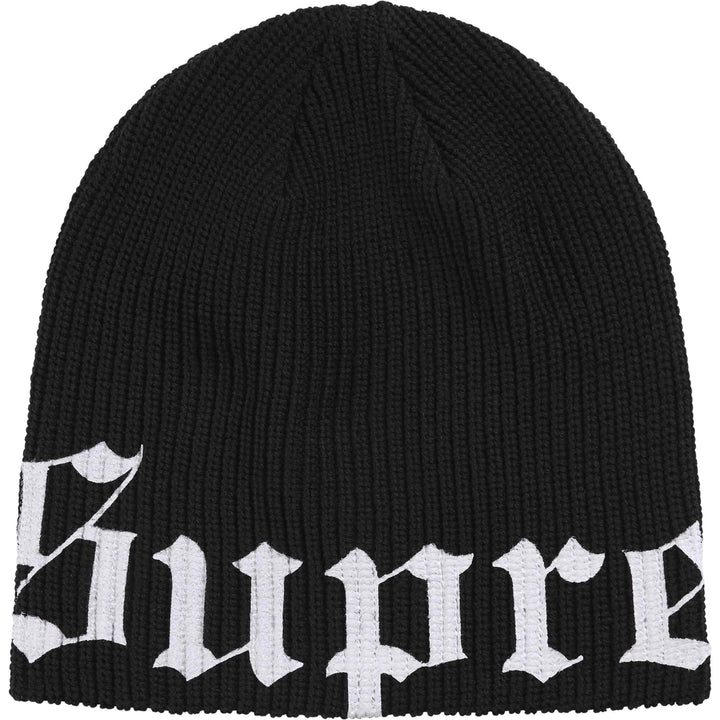 Supreme Old English Printed Black Beanie