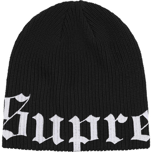Supreme Old English Printed Black Beanie