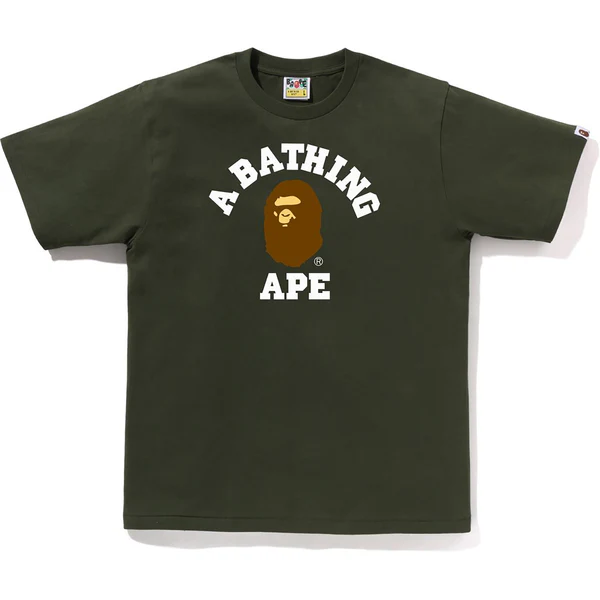 Bape College Olive Drab Tee