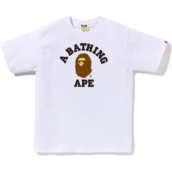 Bape College White Tee