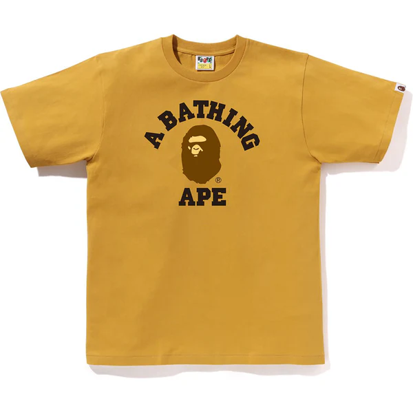 Bape College Yellow Tee