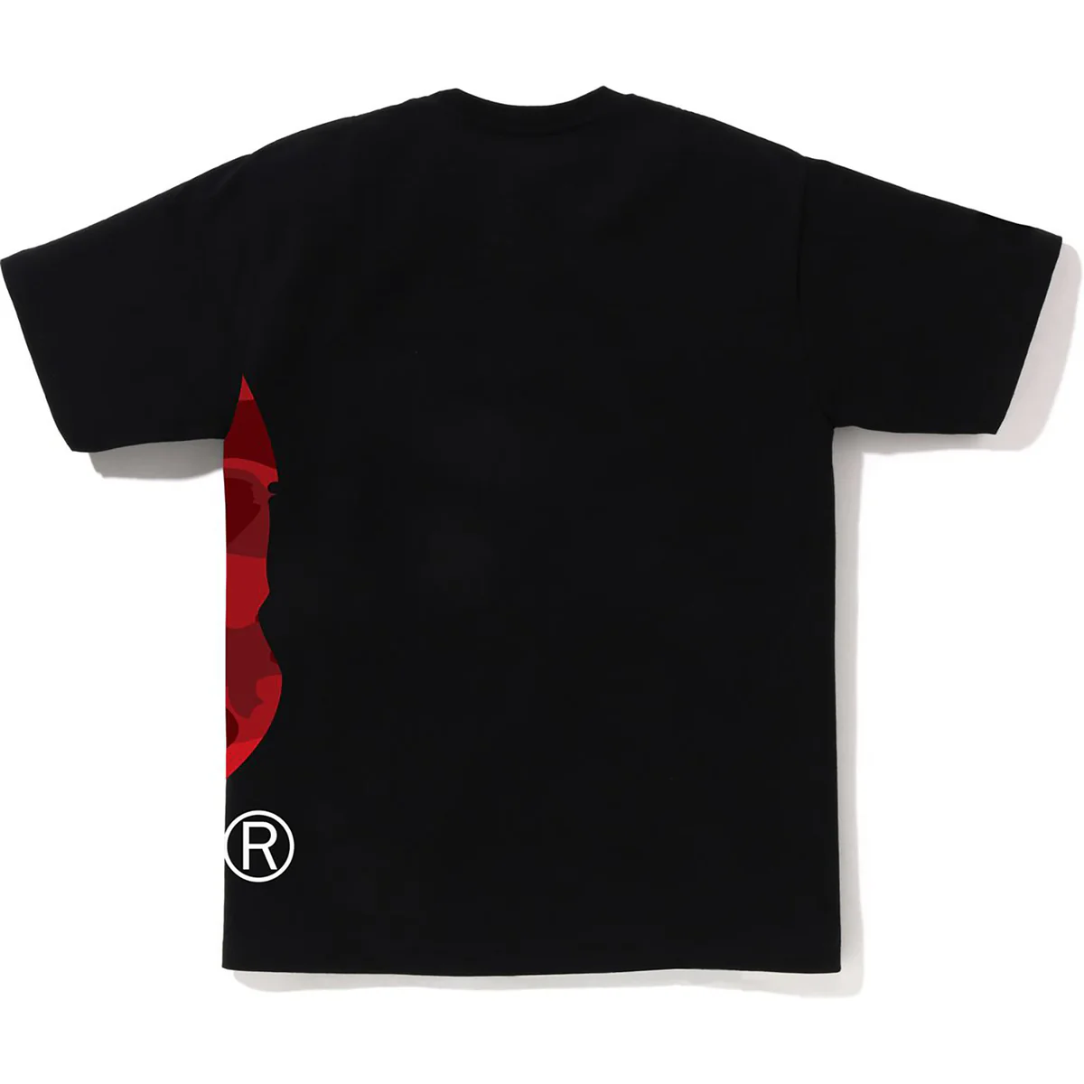 Bape Color Camo Side Big Ape Head Black Red Tee