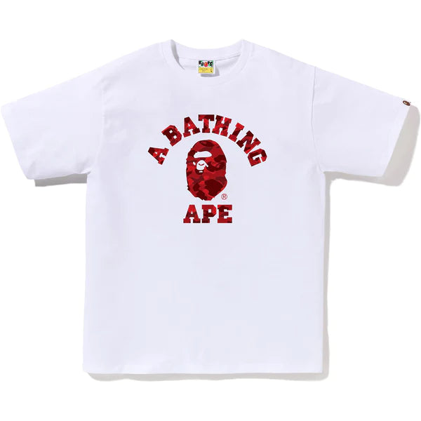 Bathing Ape Color Camo Red White Tee
