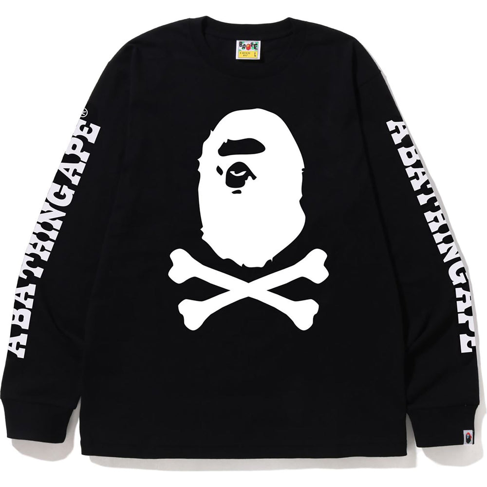 Bathing Ape Crossbone Black Long Sleeve Shirt