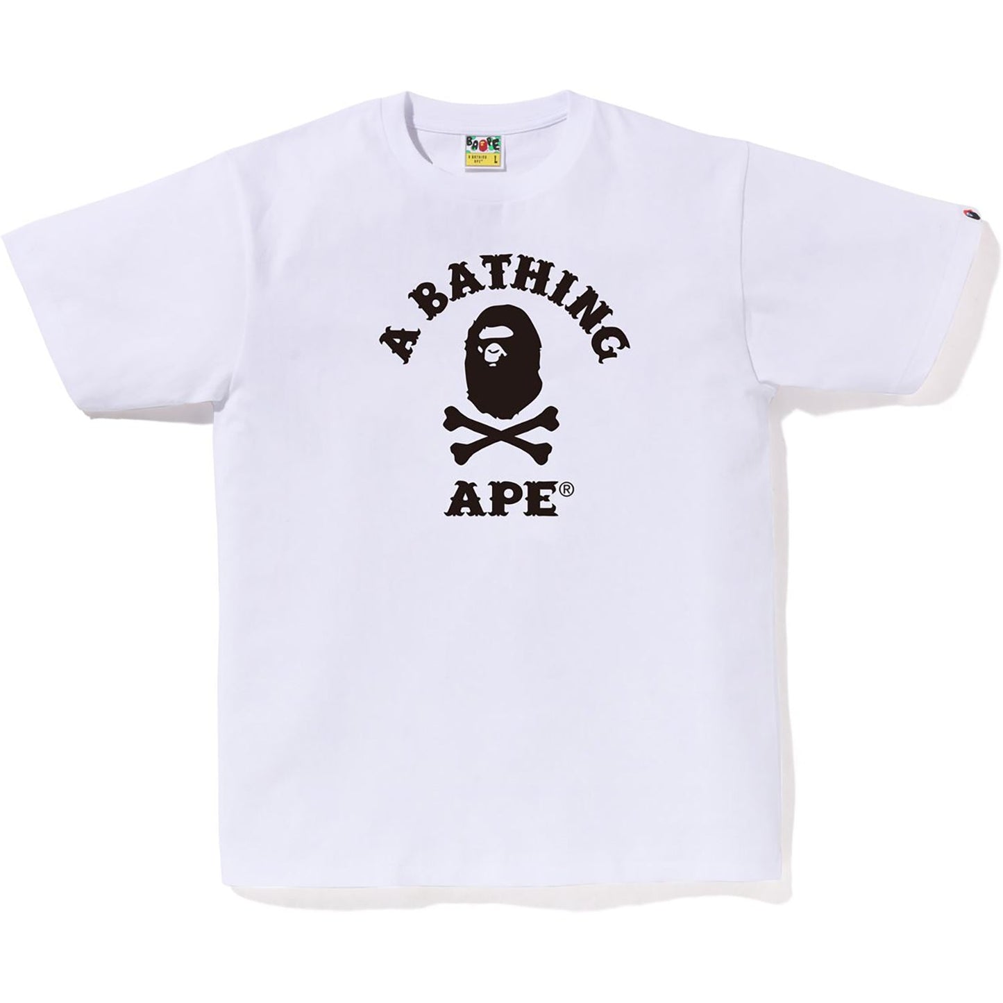 Bathing Ape Crossbone College White Tee