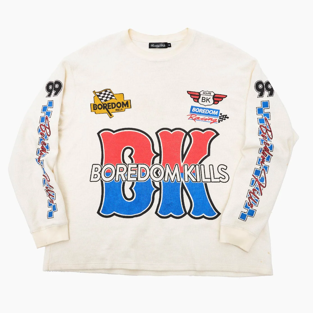 Boredom Kills BK Racing Thermal Cream L/S Shirt