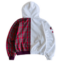 Bravest Studios Half Plaid Zip Up Hoodie