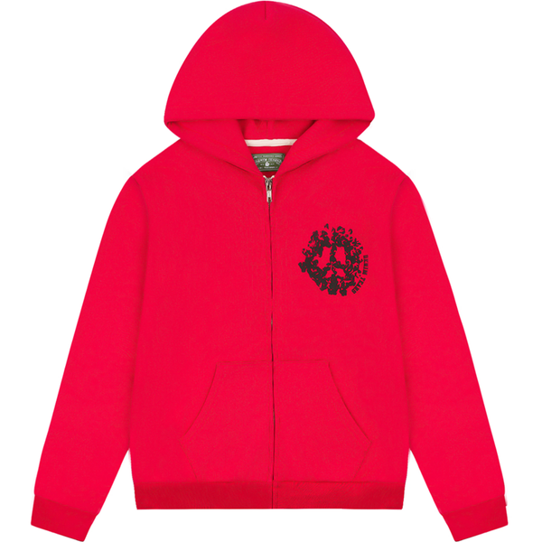 Denim Tears University Red Zip Up Hoodie