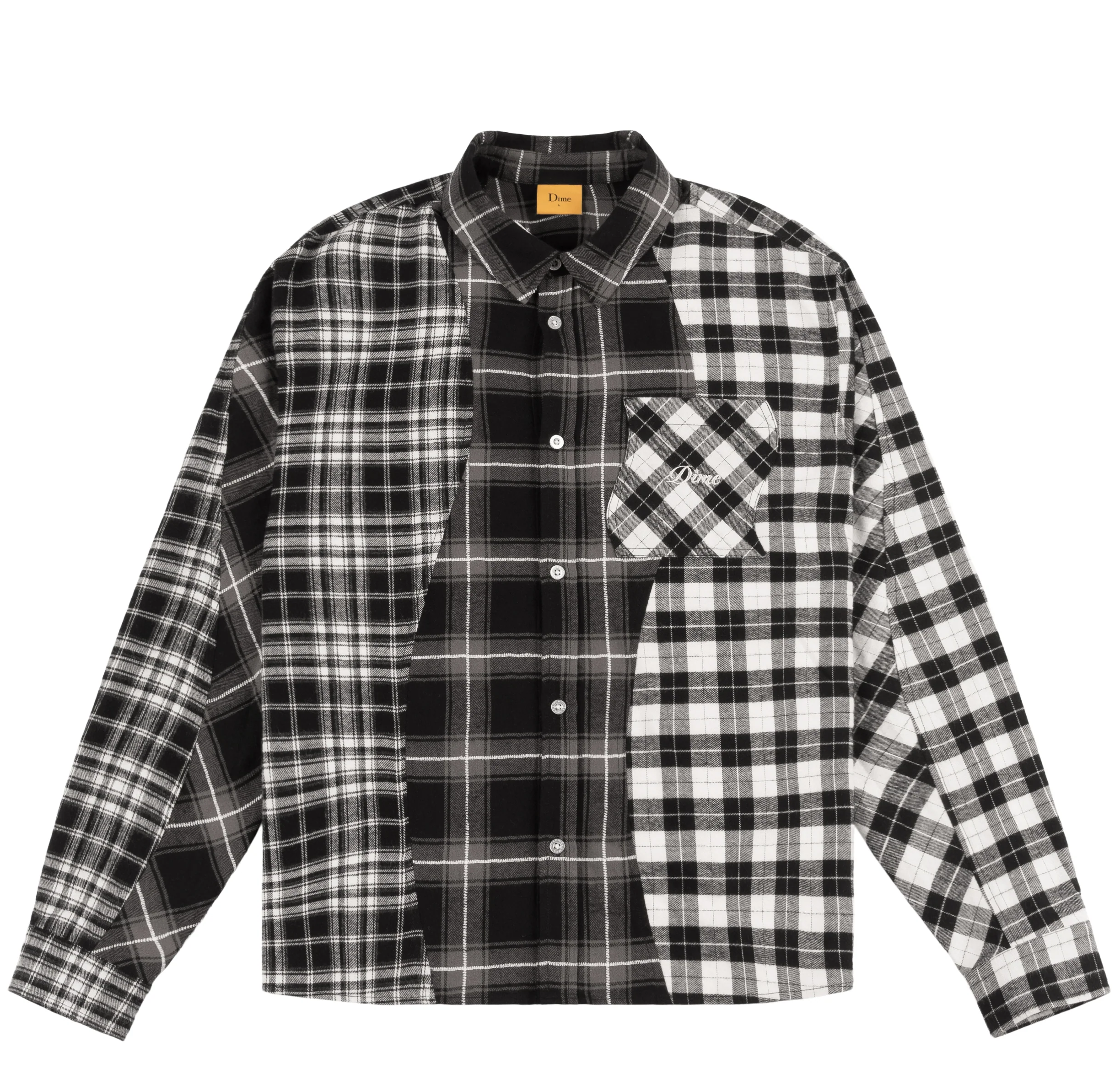 Dime Triple Plaid Black Button Up Shirt - WyCo Vintage, Kansas City's ...