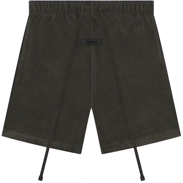 Fear Of God Essentials Off Black Terry Sweat Shorts