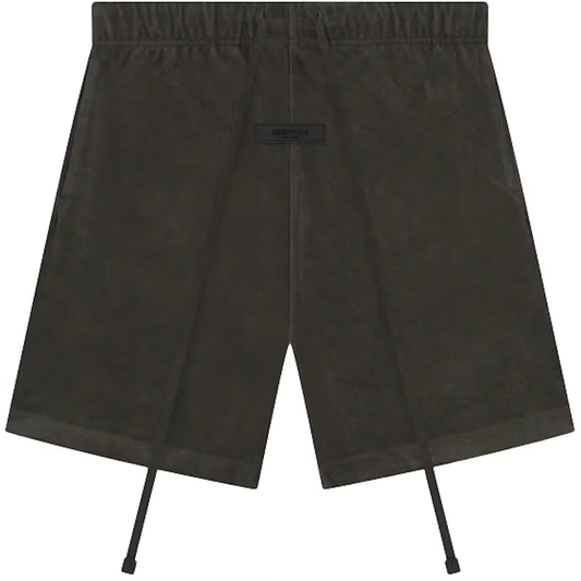 Fear Of God Essentials Off Black Terry Sweat Shorts