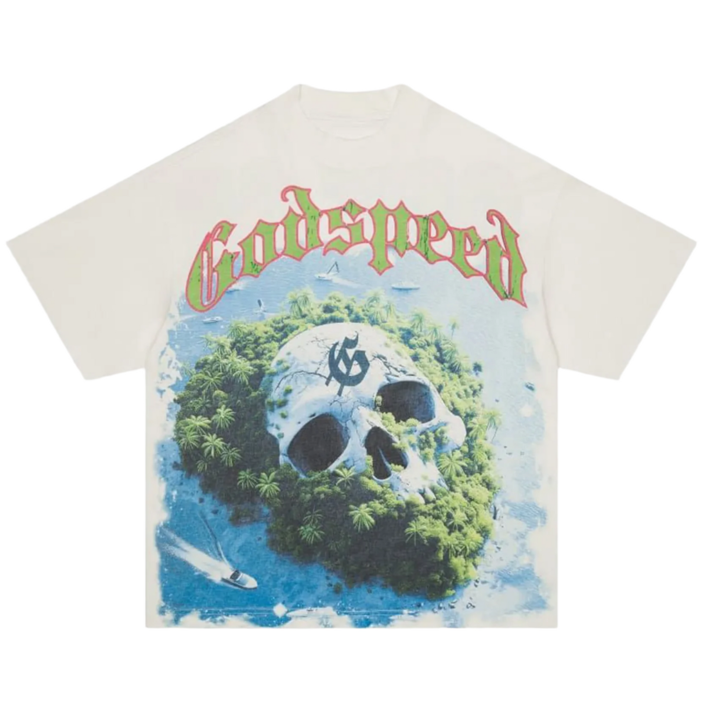 Godspeed Private Island White Tee