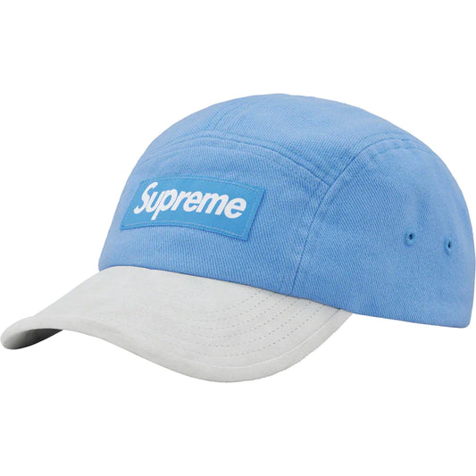 Supreme Light Blue Suede Visor Camp Cap