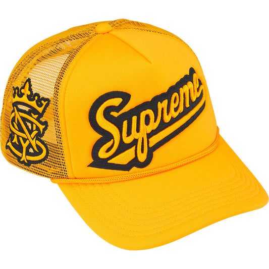 Supreme University Mesh Back 5-Panel Gold Trucker Hat