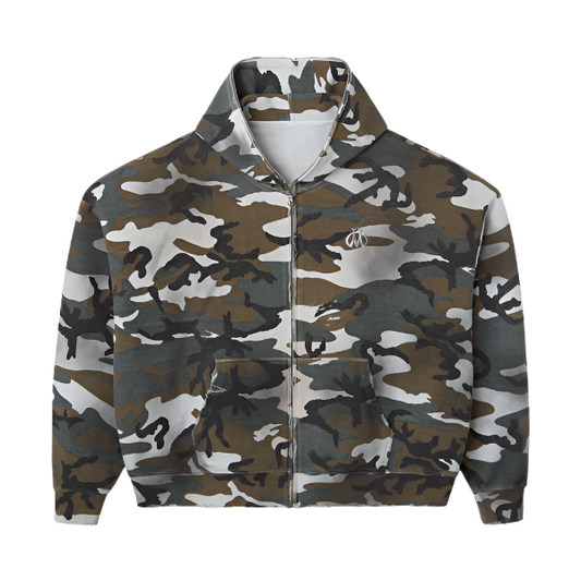 HMDD Thermal Zip Up Camo Hoodie