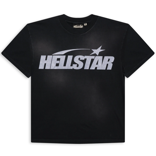 Hellstar Classic Glitter Logo Black Tee