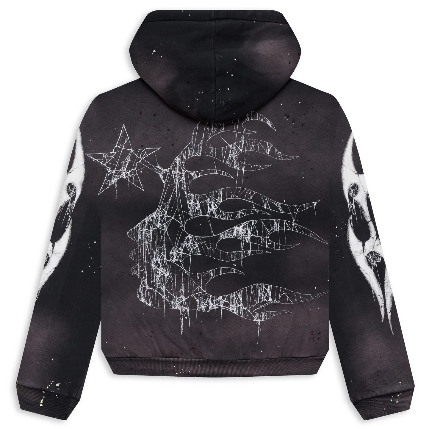 Hellstar Spiderweb Sport Logo Black Zip Up Hoodie