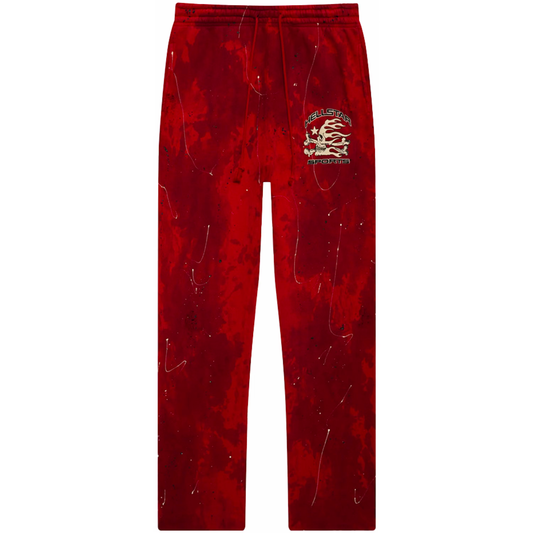Hellstar Sports Skull Tie Dye Red Sweatpants