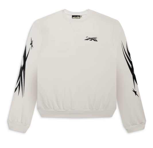 Hellstar Sports White Crewneck Sweater
