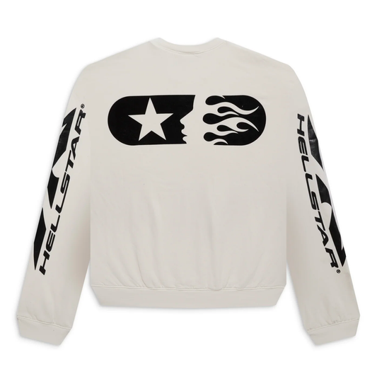Hellstar Sports White Crewneck Sweater