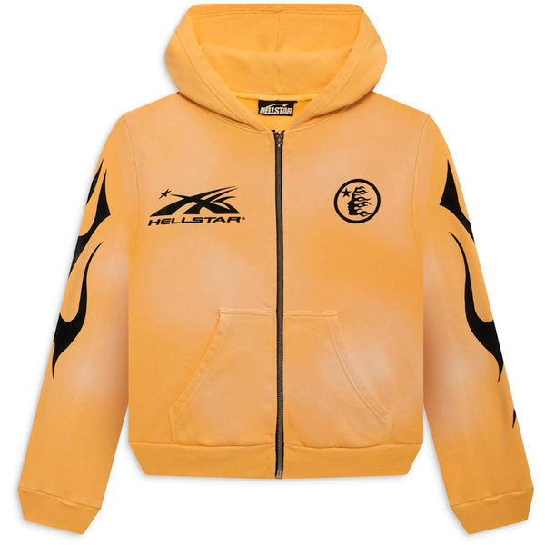 Hellstar Sports Yellow Zip Up Hoodie