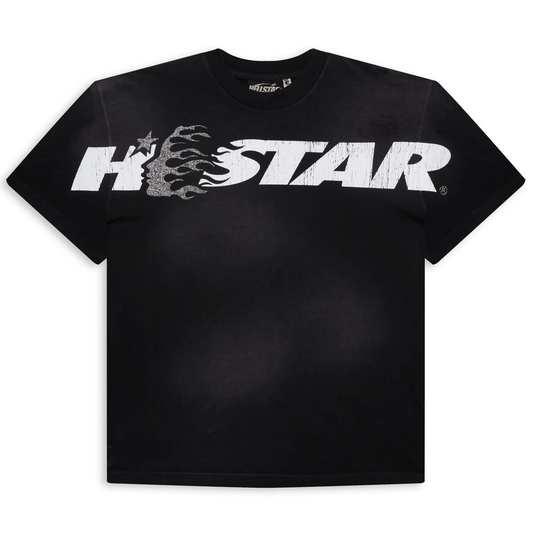 Hellstar Studios Glitter Cartoon Logo Black Tee