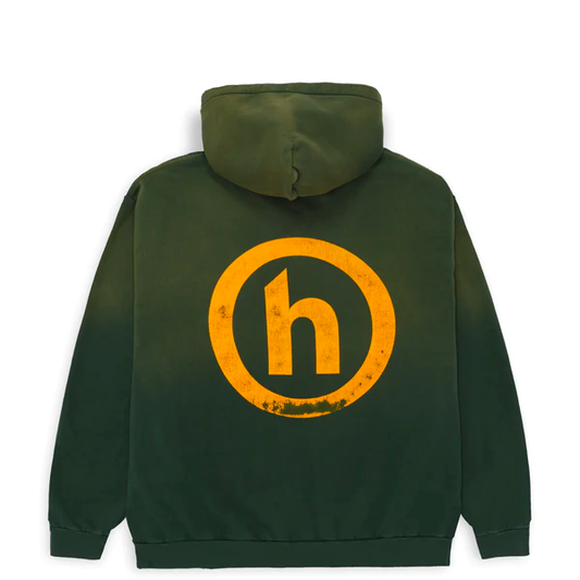 Hidden Vintage Logo Sun Faded Green Hoodie