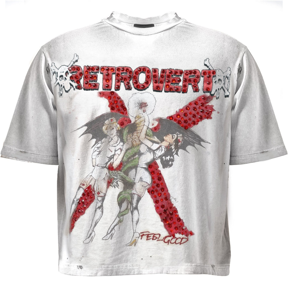 Retrovert Red Nurse Rhinestone Tee