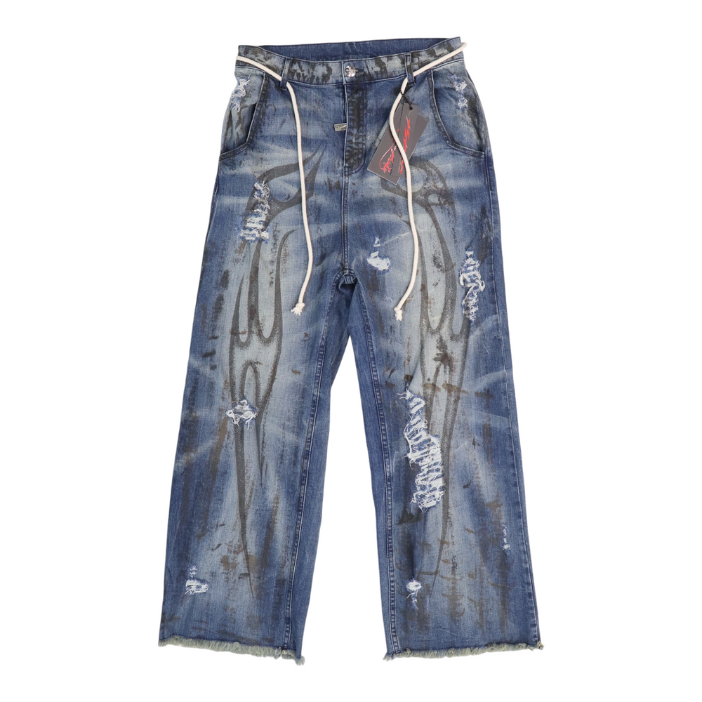 Hellstar x Complexcon Flame Denim Pants