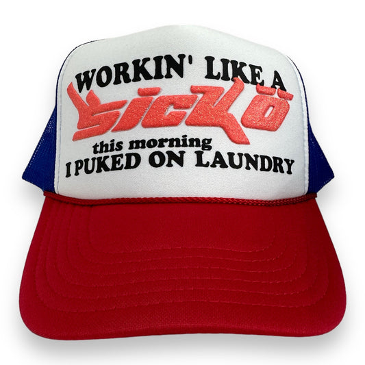 Sicko Laundry Red White Blue Trucker Hat