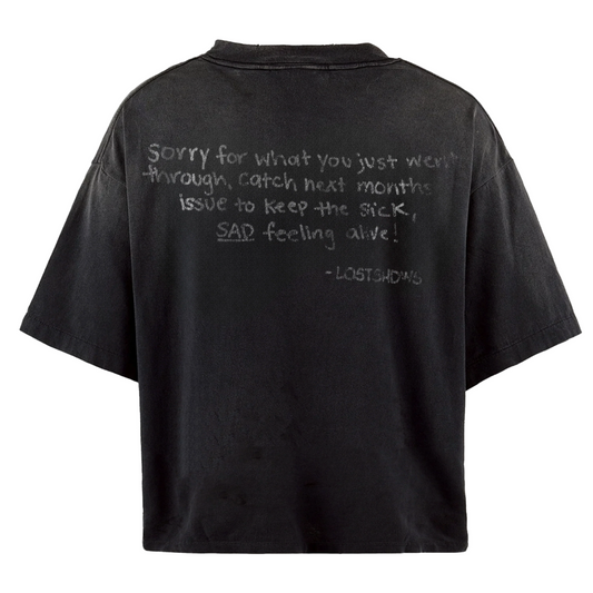 Lost Shdws Frown Washed Black Tee