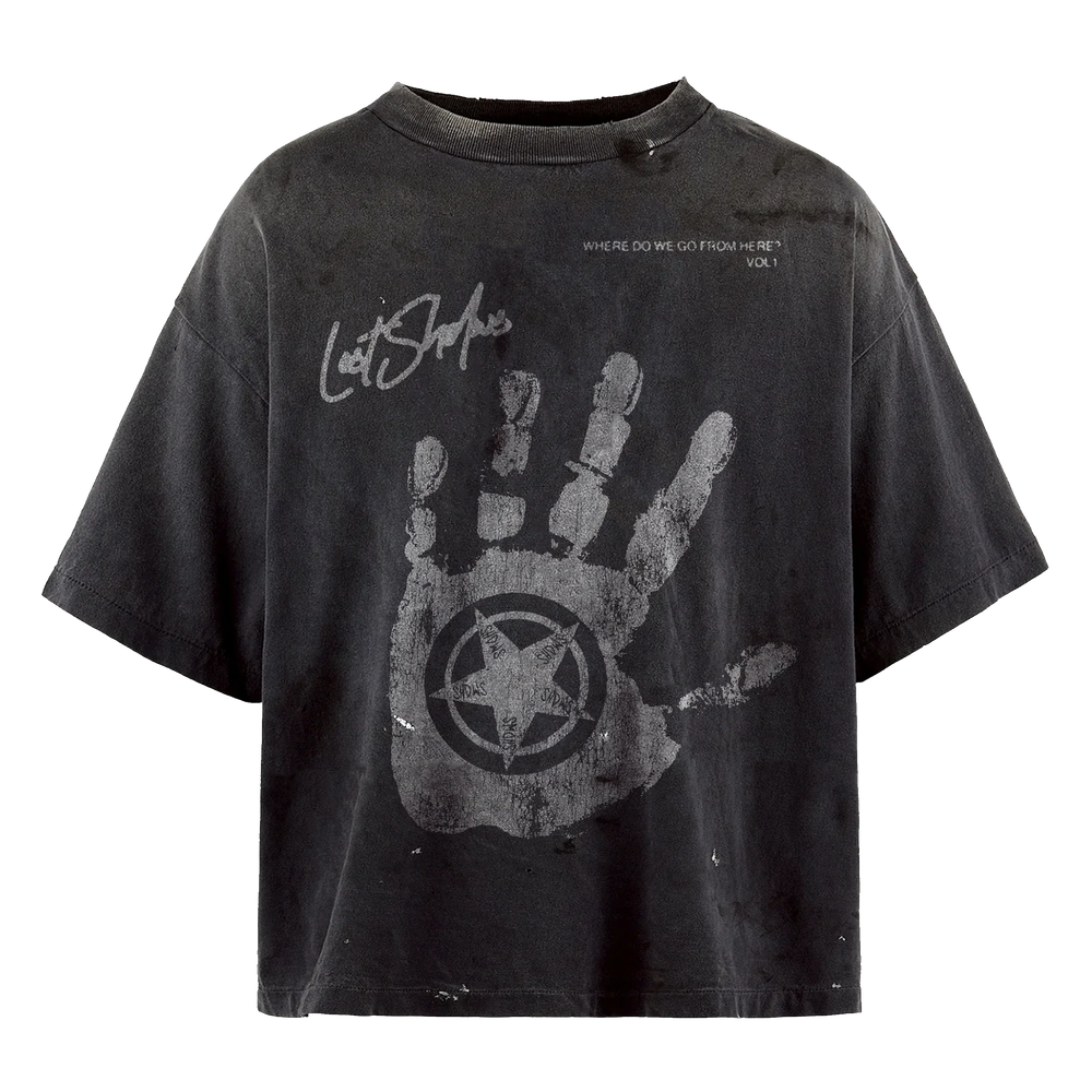 Lost Shdws W.D.W.G.F.H Distressed Black Tee