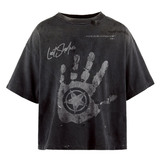 Lost Shdws W.D.W.G.F.H Distressed Black Tee