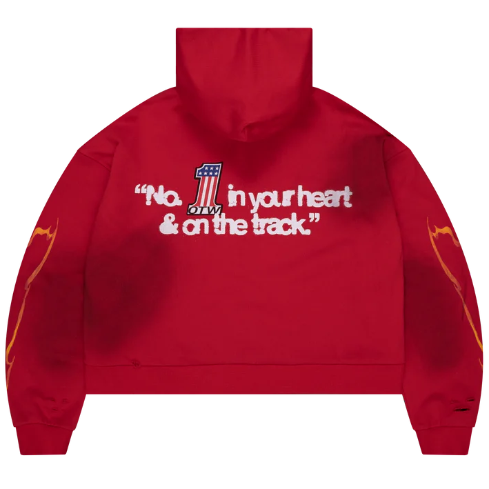 OTW Biker Red Zip Up Hoodie
