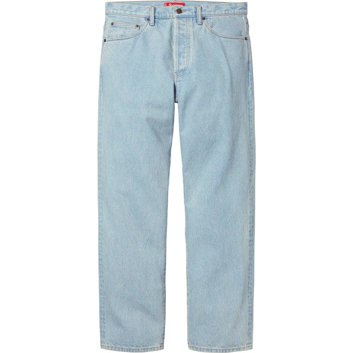 Supreme Washed Blue Regular Jeans