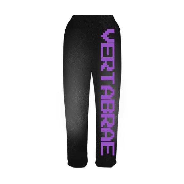 Vertabrae C-2 Washed Black & Purple Sweatpants