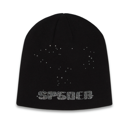 Black rhinestone Sp5der beanie